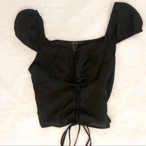 SOLD ON DEPOP Corset Peasant Bustier Crop Top - Picture 3 of 6